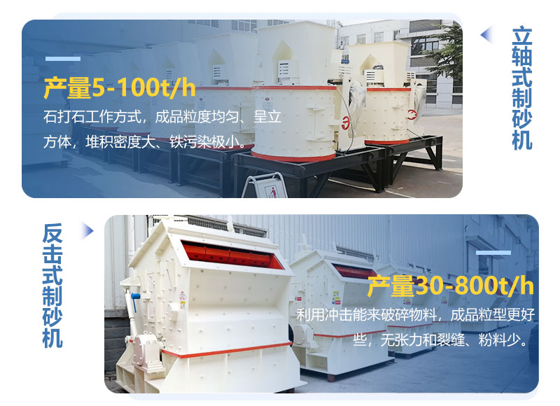 立轴式制砂机和反击式制砂机哪种粒型好？区别介绍