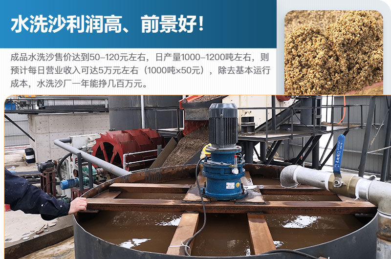 水洗砂的原料是什么？水洗沙一年能挣多少钱？